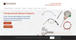 Desktop Screenshot of peaksensors.co.uk