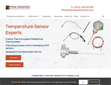 Tablet Screenshot of peaksensors.co.uk